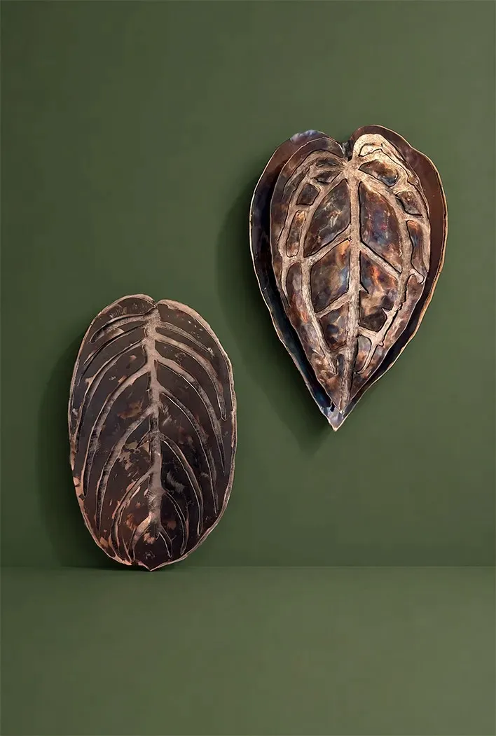 Botanical metal artwork by MK Studio
