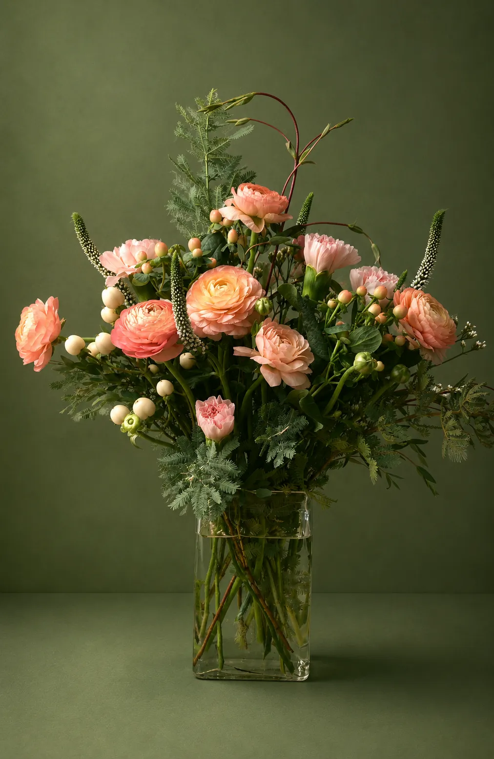 Soft seasonal flower bouquet