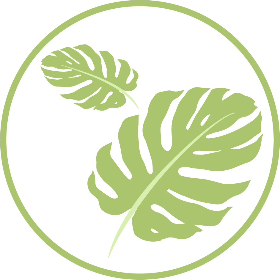 Lush tropical foliage